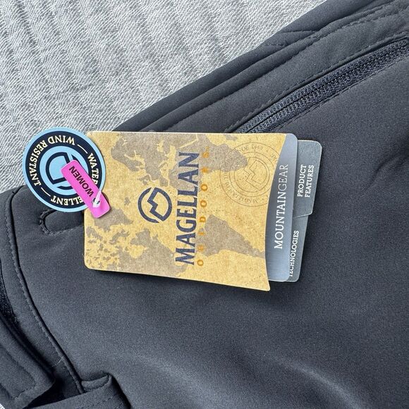 NWT Magellan Mountaingear Pants Women L Gaiter Hiking Gorpcore Black Fishing - Picture 7 of 11